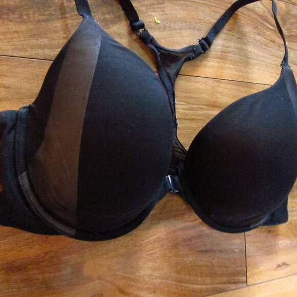 Victoria's Secret Black Front Close Racerback Perfect Coverage Bra Size 36D - Picture 3 of 6